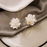 Boucles d'oreilles en forme de pétale de perles pour femmes, 2 pièces, tendance, bricolage, voyage en plein air, carnaval, Banquet, fête, vacances, cadeaux 2