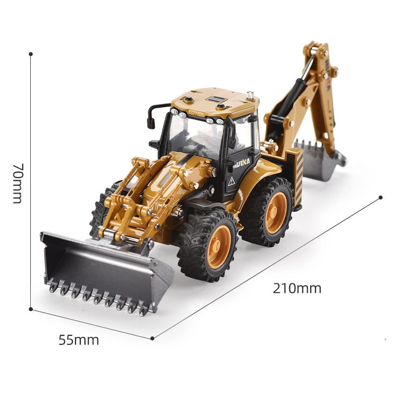 1:50 HUINA Excavator Digger Tractor Shovel Model Diecast Construction Vehicl Truck For Children Boy Birthday Gift Toys