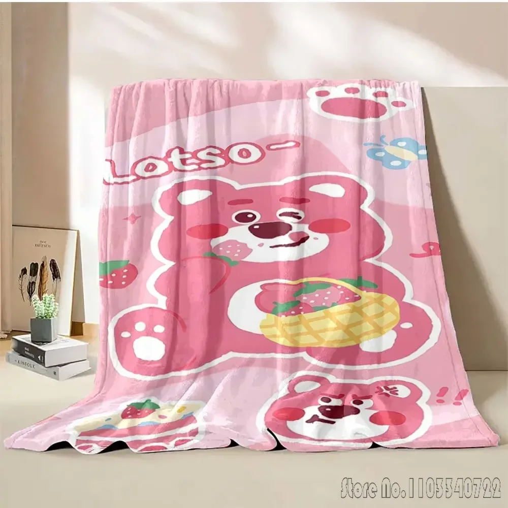 

Lots Hugging Bear Pink Blanket Toy Story Soft Fluffy Throw Children Adult Plush Girl Kid Throw Summer Blanket for Sofa Bed Gift