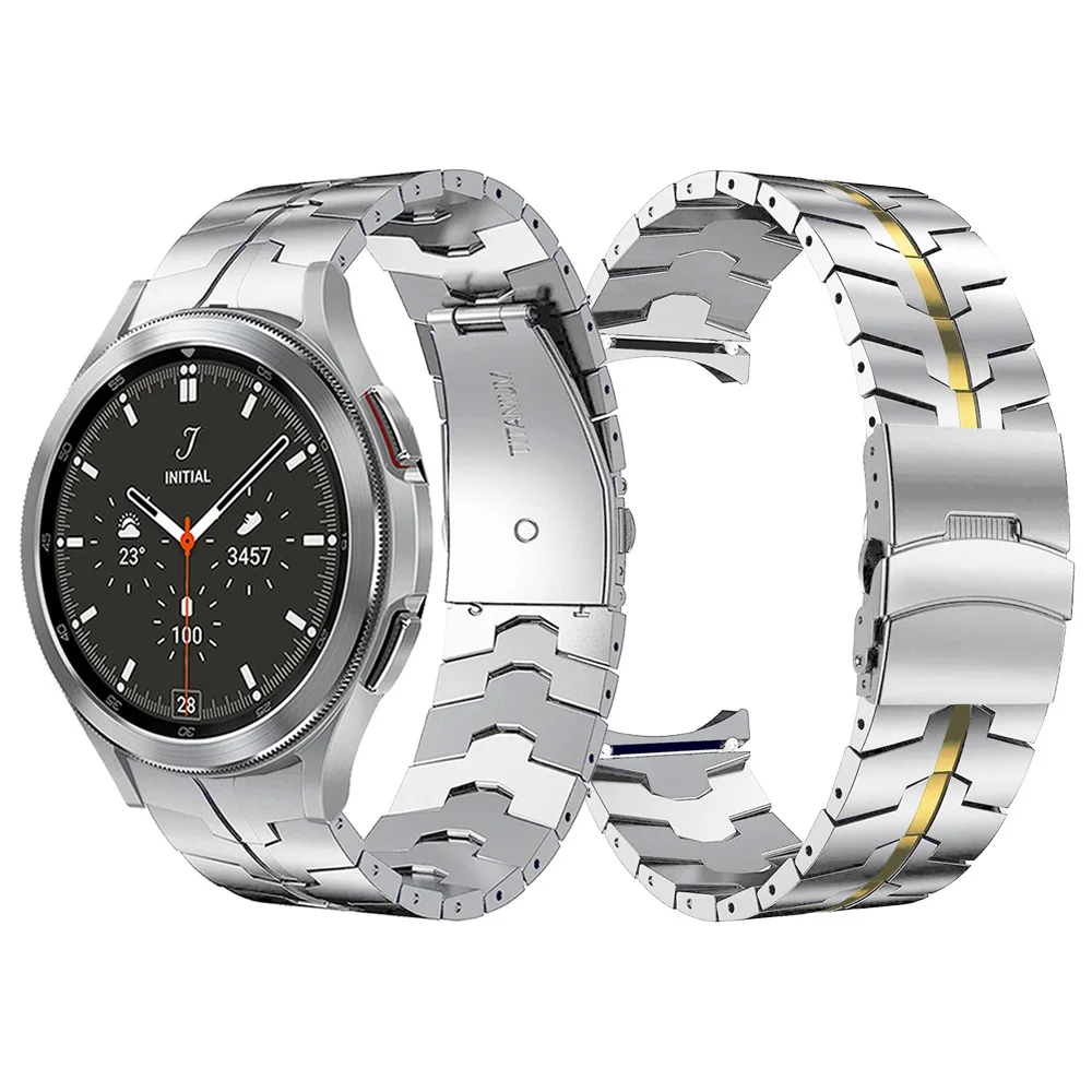 

No Gap Stainless Steel Strap for Galaxy Watch6 5 Pro Replacement Bracelet for Galaxy 4 42mm/46mm Active2 40mm 44mm Wristband