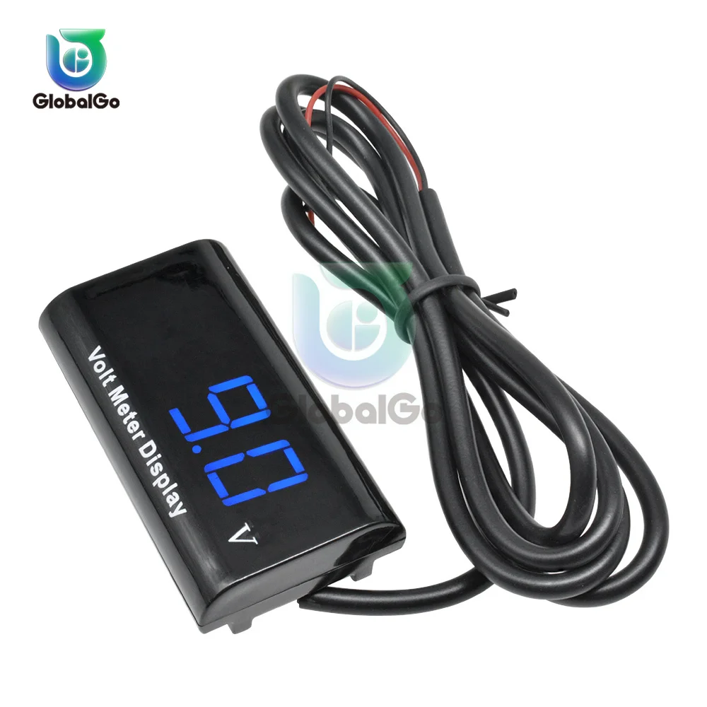 DC 8-18V Digital Voltmeter 12V Car Voltage Meter Volt Tester Lead Acid Battery Capacity Tester Panel Monitor Detector Motorcycle