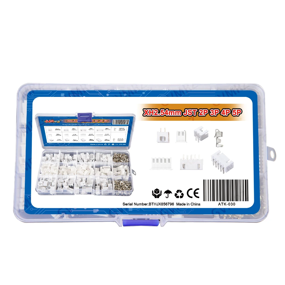 XH2.54mm 2P-5P JST 2P 3P 4P 5P Straight / Bent Needles Terminals Connectors Inserts Wiring Reeds Plugs 