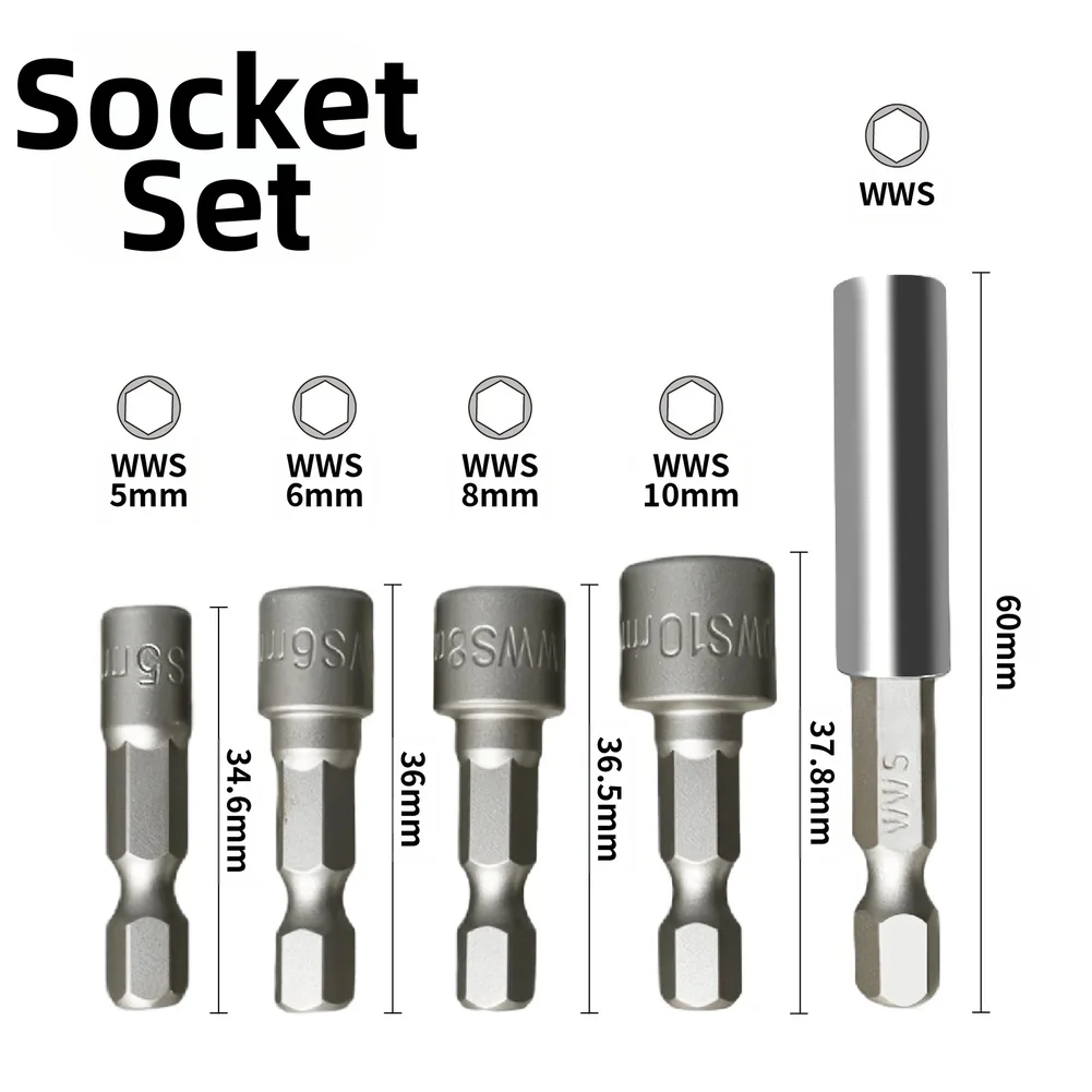 With Flexible Hexagonal Handle Magnetic Screwdriver Bit Socket 90 Degree Angle Drill Attachment Magnetic Screwdriver Bit Set