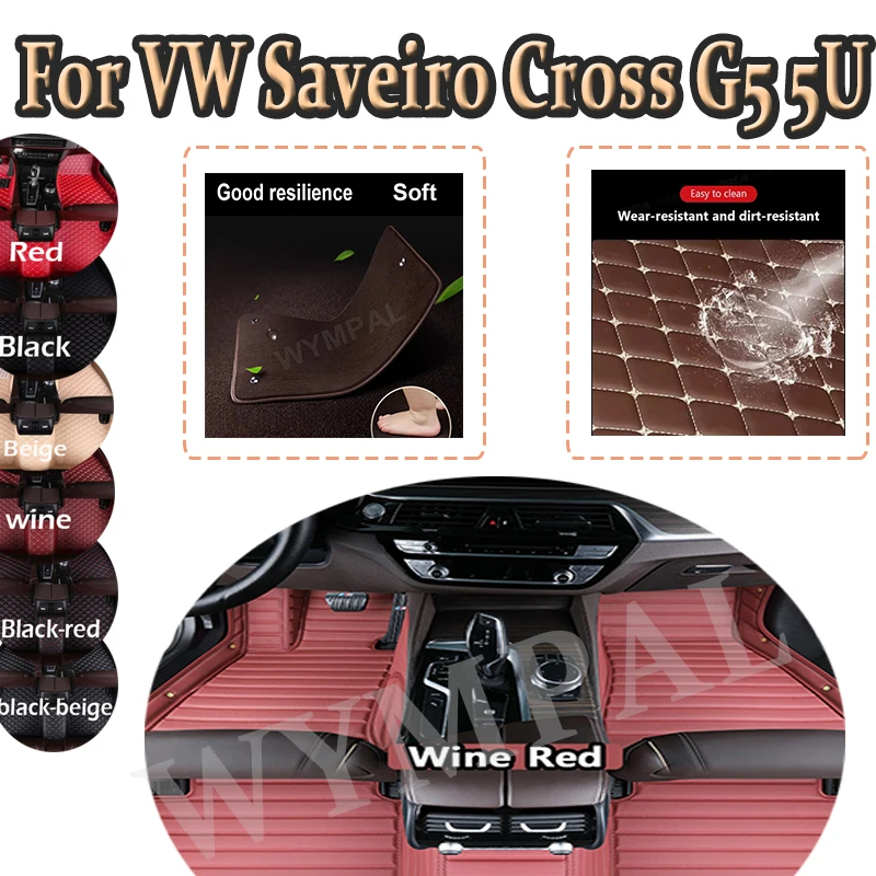 

Luxury Custom Fit Car Floor Mats For VW Saveiro Cross G5 5U 2009~2017 Automotive Leather Men Women Full Coverage mats