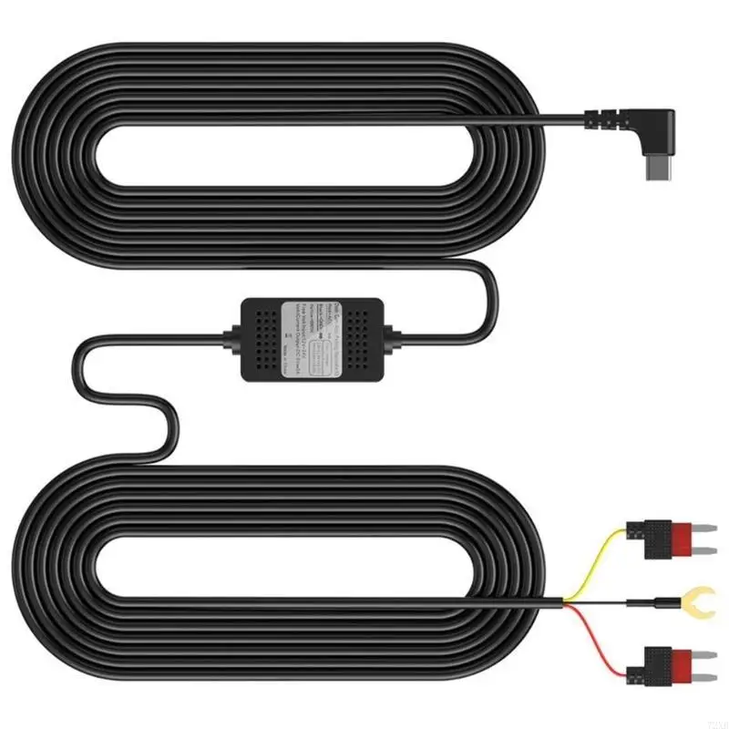 USB Type C Hard Wire for Dashcam Navigation Converts with Mini Fuses Adapter 72XB