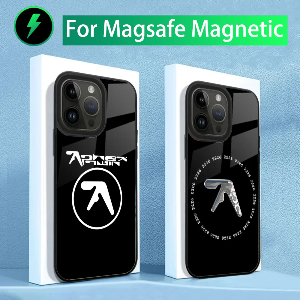 A-Aphex T-Twin S-Symbol Logo Phone Case For iPhone 16,15,14,13,12,11,Plus,Pro,Max Mini Magsafe Magnetic Wireless Charging