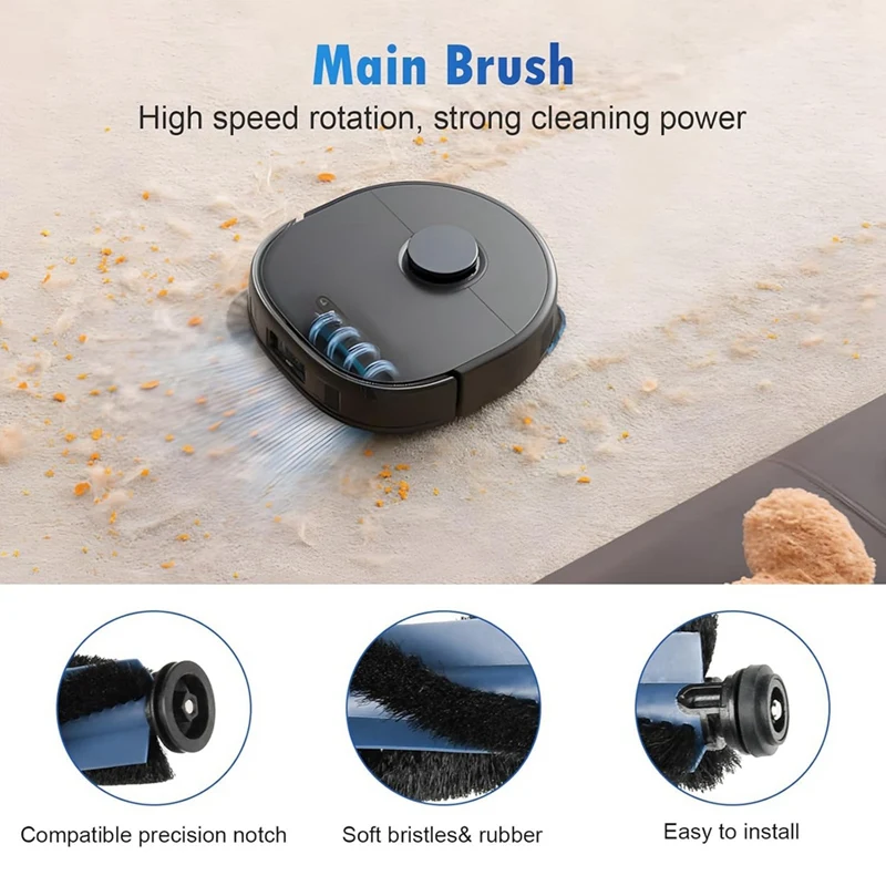 Accessories Kit for X10 Pro Omni Robot Vacuum Cleaner Main Side Brush Hepa Filter Mop Cloth Dust Bags-A009 view 2