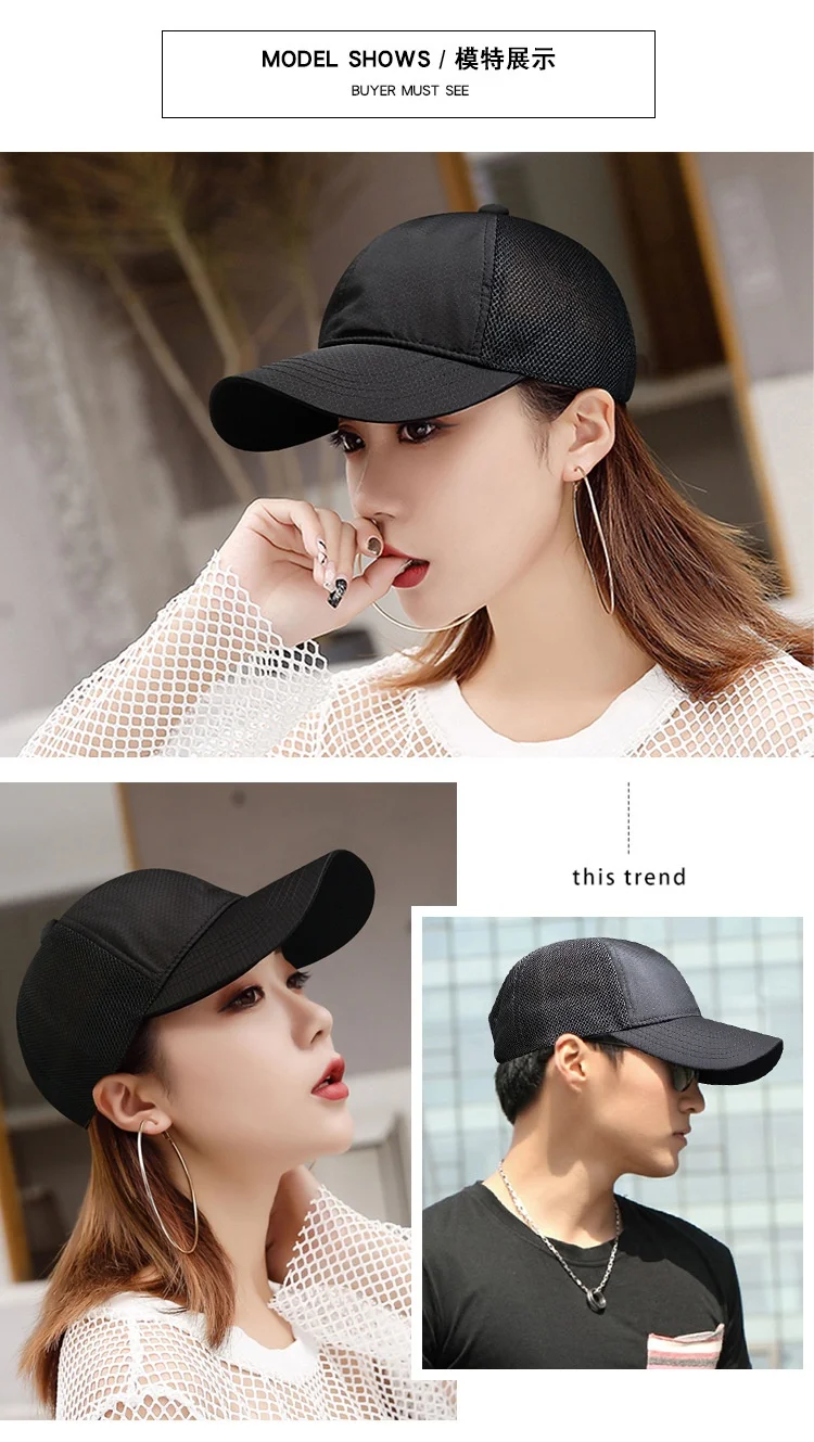 Großen Kopf Mann Plus Größe Baseball Kappe Männer Sommer Dünnen Stoff Mesh Sonnenhut Männliche Snapback Hüte M 55-60cm L 60-65cm gorras hombre – Detail 8