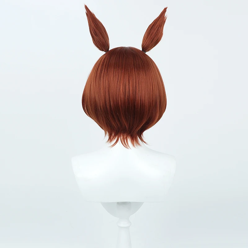 Anime Game Uma Musume Pretty Derby Sakura Laurel Cosplay Wig Tail Ears Roleplay Party Costume Prop Synthetic Hair Heat