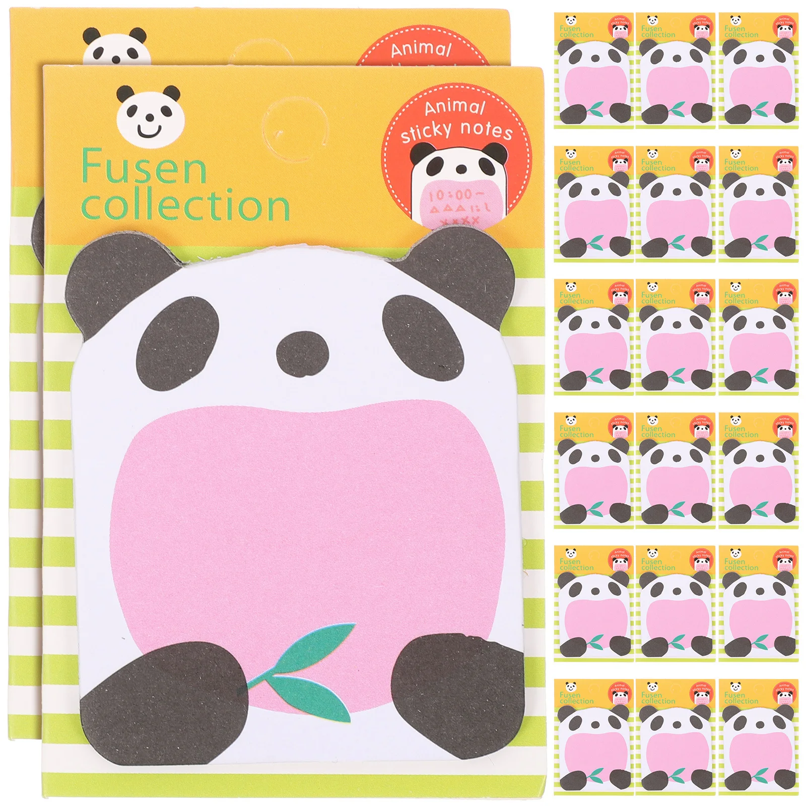 20 шт. блокноты с пандой, мультяшный дизайн, самоклеящаяся наклейка для заметок в форме животного, школьные и офисные блокноты для ежедневного использования
