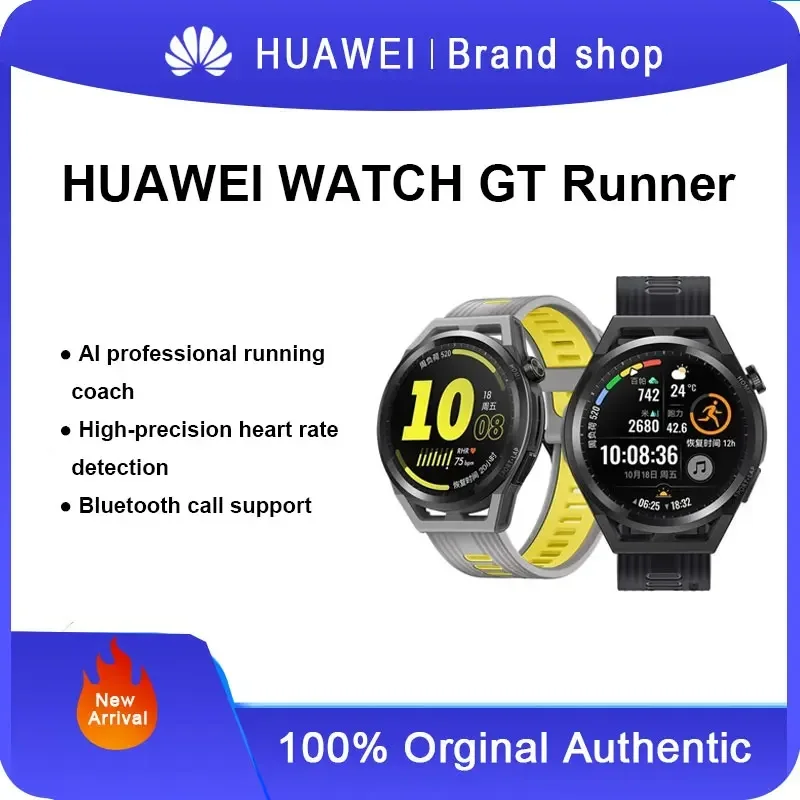 Huawei Watch GT Runner Smartwatch Bluetooth Call Waterproof Scientific Running Program Real-Time Heart Rate Men Sports Bracelet