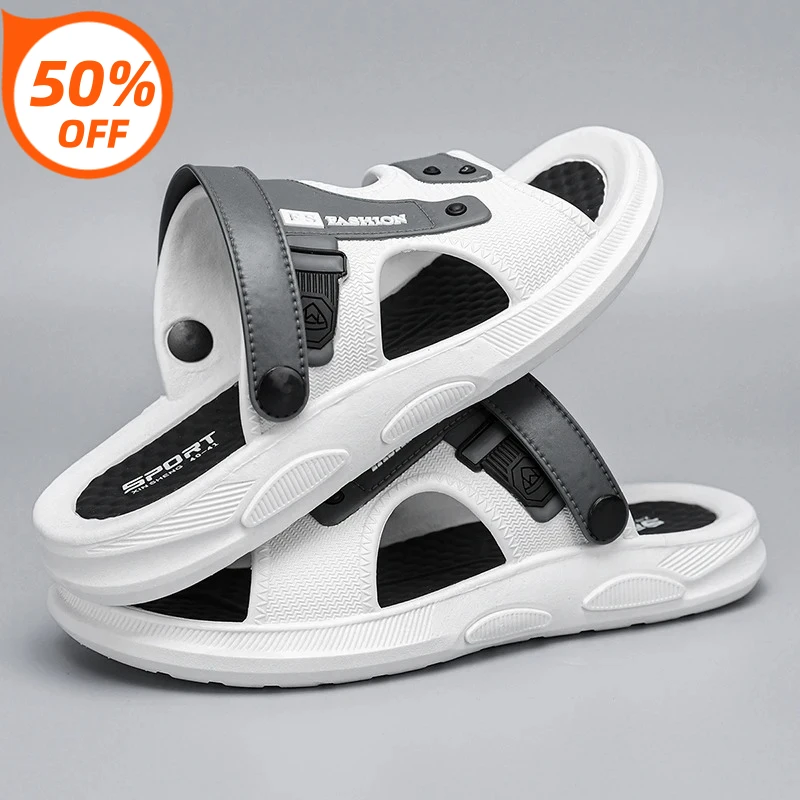 

2026Men's Fashionable Slippers for Home and Outdoor Waterproof Non-Slip Slip-On Fashion Slippers Slides sandalias planas for men