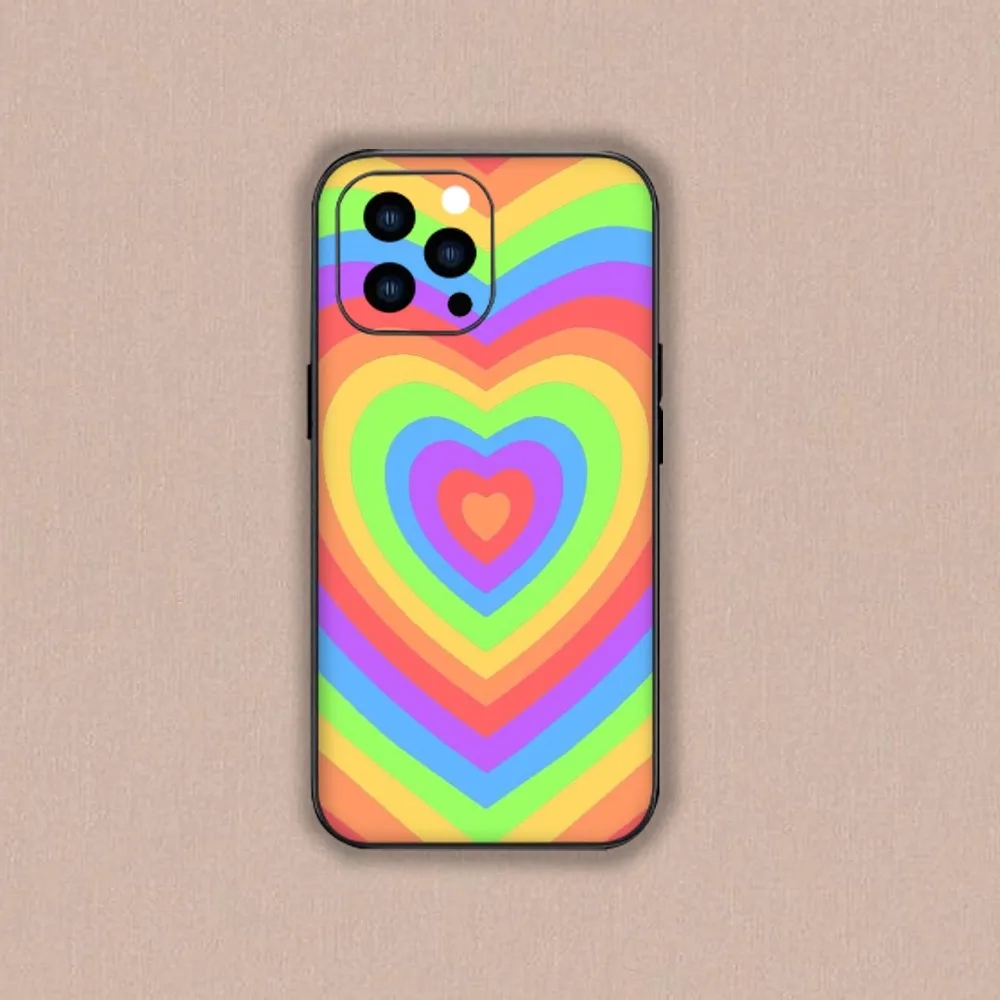 Rainbow Phone Case For Samsung A53 A55 A52S A70 A22 A71 A80 Black Case