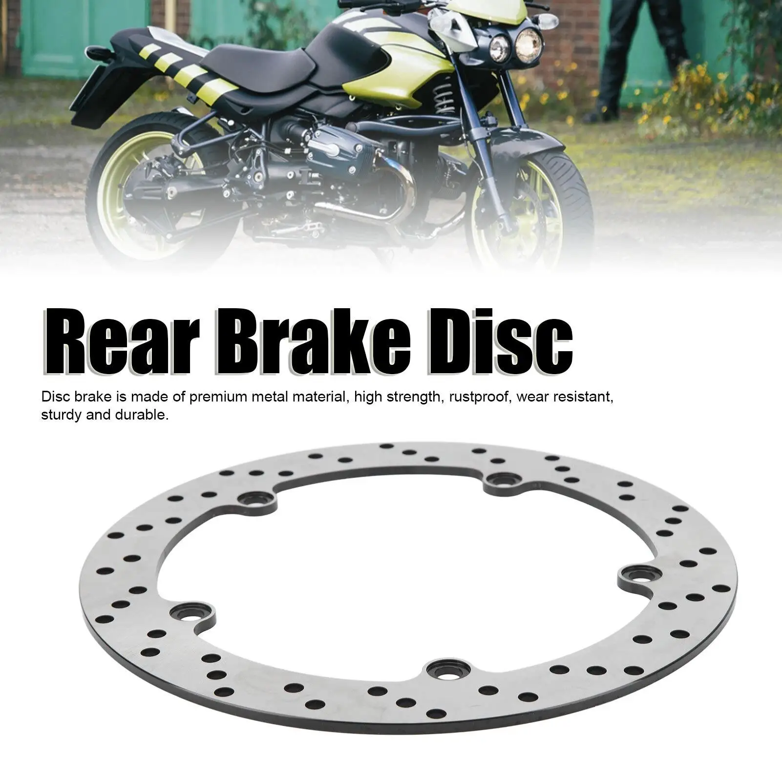 Brake Disc Heat Dissipation Sturdy Motorcycle Rear Brake Disc for r115 GS Adventure R1150R R1150RS R1150RT R1150R Rockster