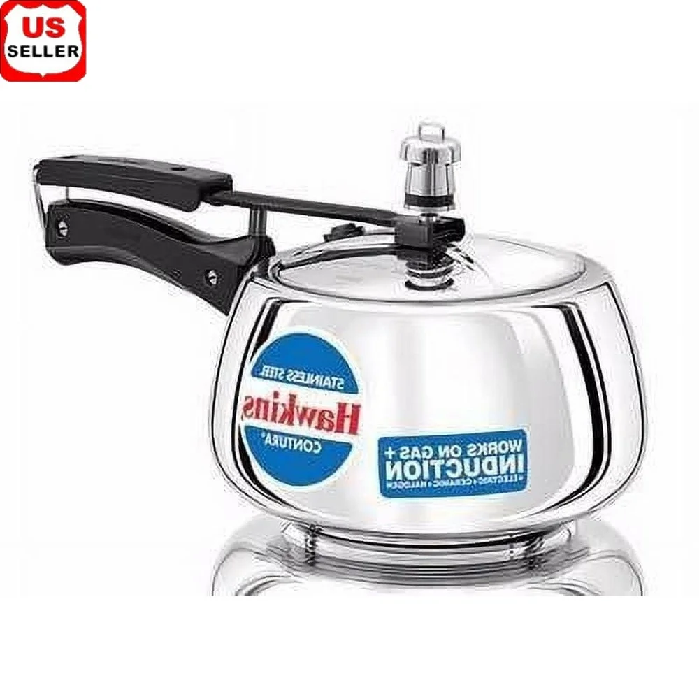

Stainless Steel Pressure Cooker 3L Induction Compatible AISI 304 Non-Magnetic Versatile Cooktop Safe Hygienic Design Easy