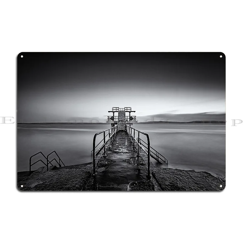 Salthill Galway Ireland Blackrock Diving Tower Seascape Metal Plaque Poster Cinema Wall Cave Kitchen Print Tin Sign Poster