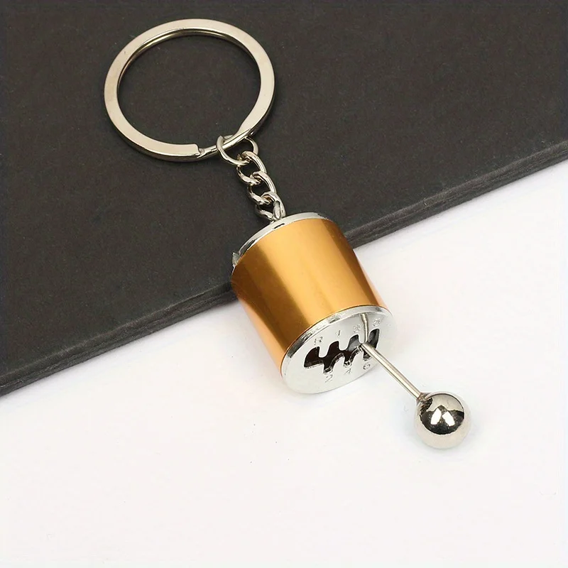 Mini Turbo Turbocharger Keychain Car-styling Keyring Gear Gearbox Pendant Keychain Stick Knobs Keyring Shift Metal Fidget Toys