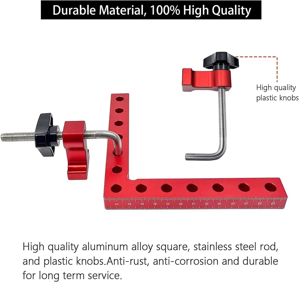 90 gradi a forma di L apparecchio ausiliario Splicing Board pannello di posizionamento Clip fissa righello quadrato da carpentiere strumento per la lavorazione del legno