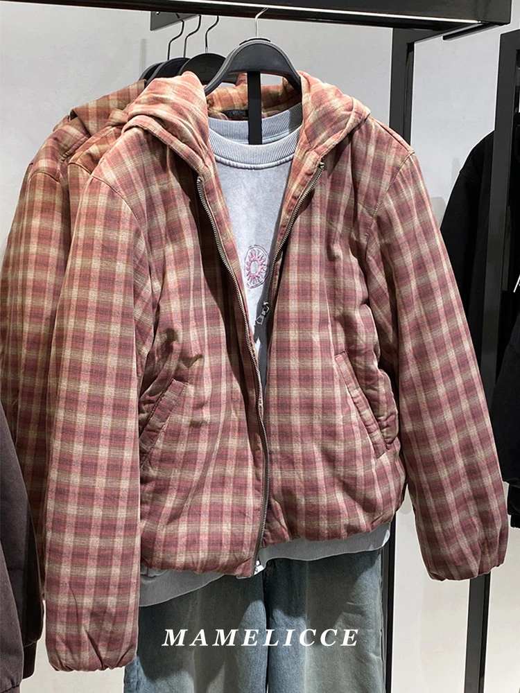 

MAMELICCE Оригинальный дизайн, повседневная куртка с сетчатым узором, хлопковые куртки, куртки унисекс, топы, куртка с капюшоном