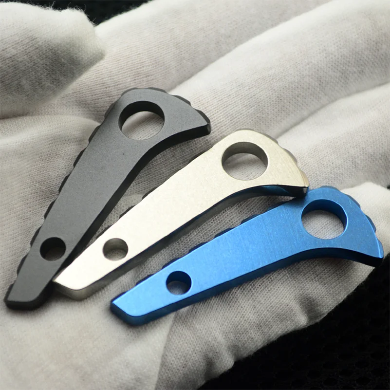 2pcs/lot Titanium Fold Knife Spine Keel BackSpacer Backspacer For Spyderco Paramilitary 2 C81 PARA2 Knife Handle DIY Make Parts