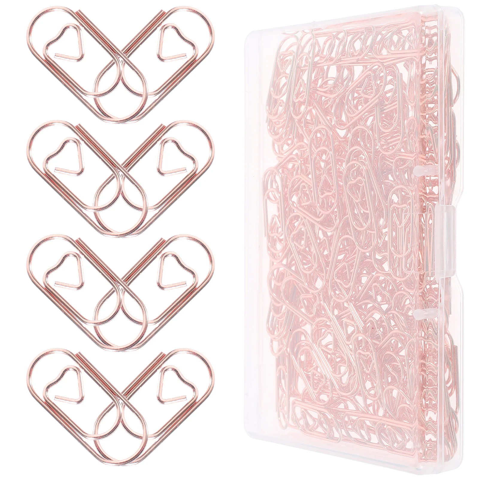

150Pcs Unique Shaped Paper Clips Heart Design Metal Document Clips for Greeting Cards Notebooks DIY Craft Projects Small Clamps