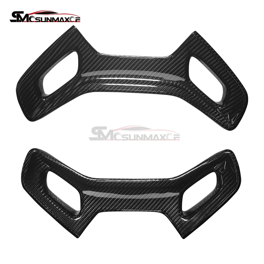 Real Carbon Fiber Interior Car Seat Back Headrest Frame Cover Trim Sticker For Benz AMG GT C190 R190 GTS GTR 2015-2023