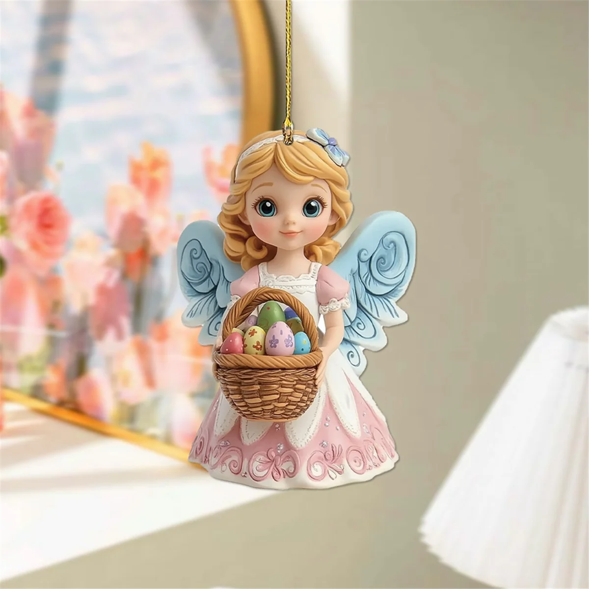 ONCE Sweet Angel Girl Acrylic Keychain Car Rearview Mirror Accessories Backpack Small Pendant