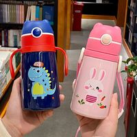 350ml Kids Thermal Flask With Strap Portable Stainless Steel Cartoon Cute Thermal Water Bottle Tumbler