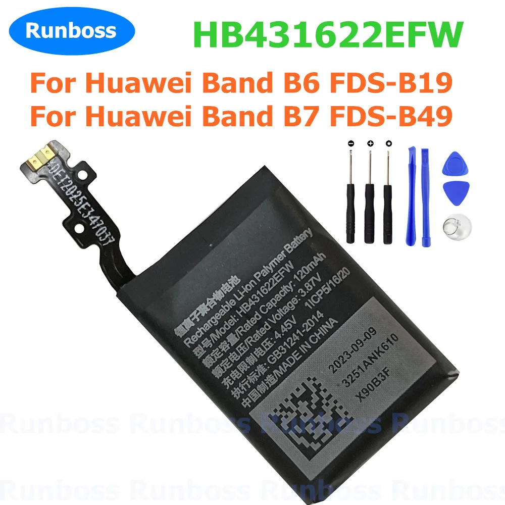 

Оригинальный Новый HB431622EFW 120 мАч аккумулятор для Huawei Band B6 B7 FDS-B19