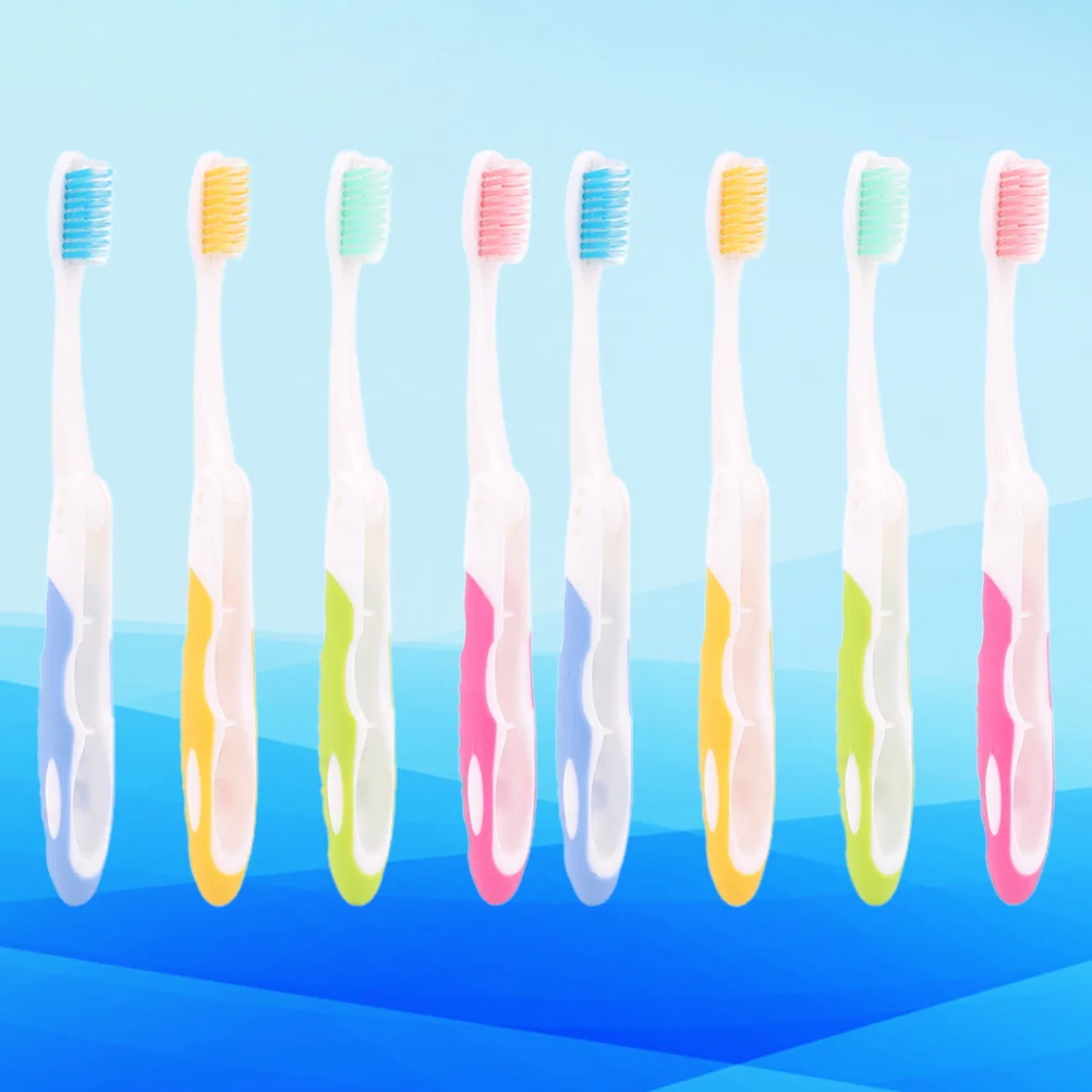 8 Pcs Travel Toothbrush Soft Bristle al Care Tool Teeth Cleaning Brushes Handle Anti Ergonomic PP Material Safe Mouth