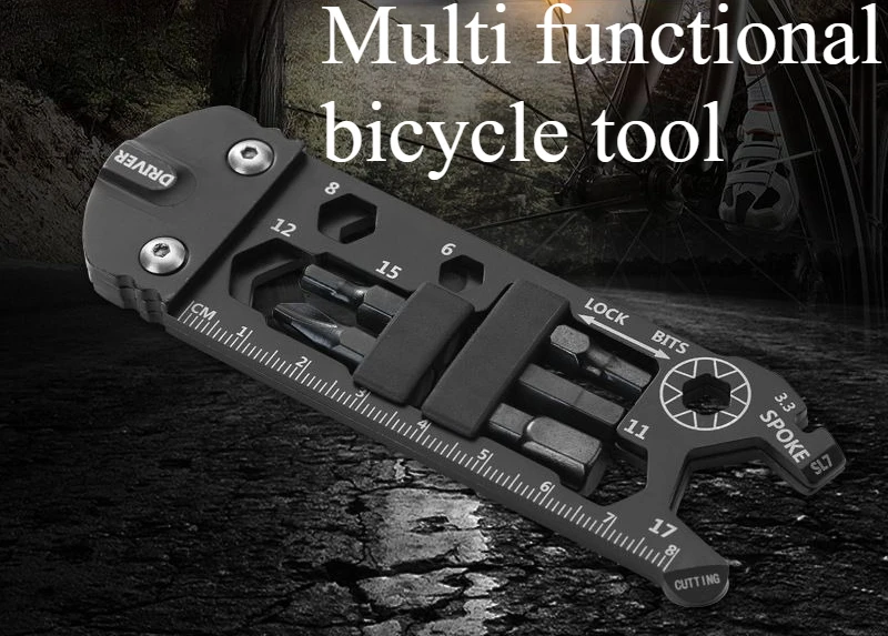 

Outdoor EDC Bicycle Wrench Multifunctional Camping Tool Folding Screwdriver Portable Keychain Bottle Opener