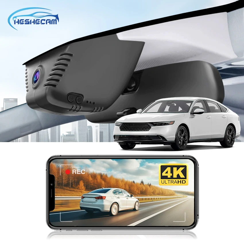 

Dash Cam for Honda Accord 11th Gen 2023-2025,HESHECAM 4K 2160P OEM Style Car DVR Camera Easy Install Video Recorder WiFi APP