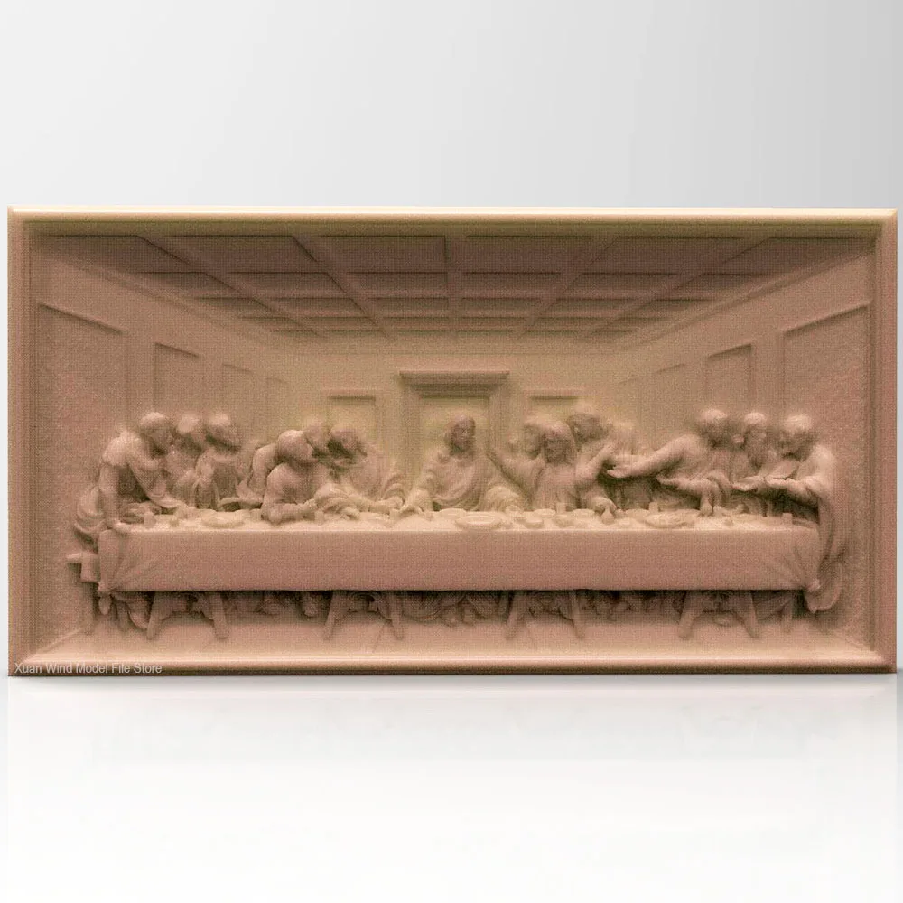 3D Model STL File Religion for CNC Router Laser & 3D Printer The_Last_Supper