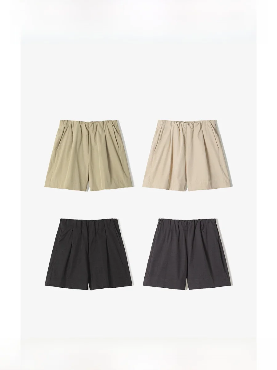 

ROCO Весенние Новые Шорты SOLOTEX с высокой талией для работы, удобные, свободные, повседневные, широкие, из полиэфирного волокна, для поездок на работу