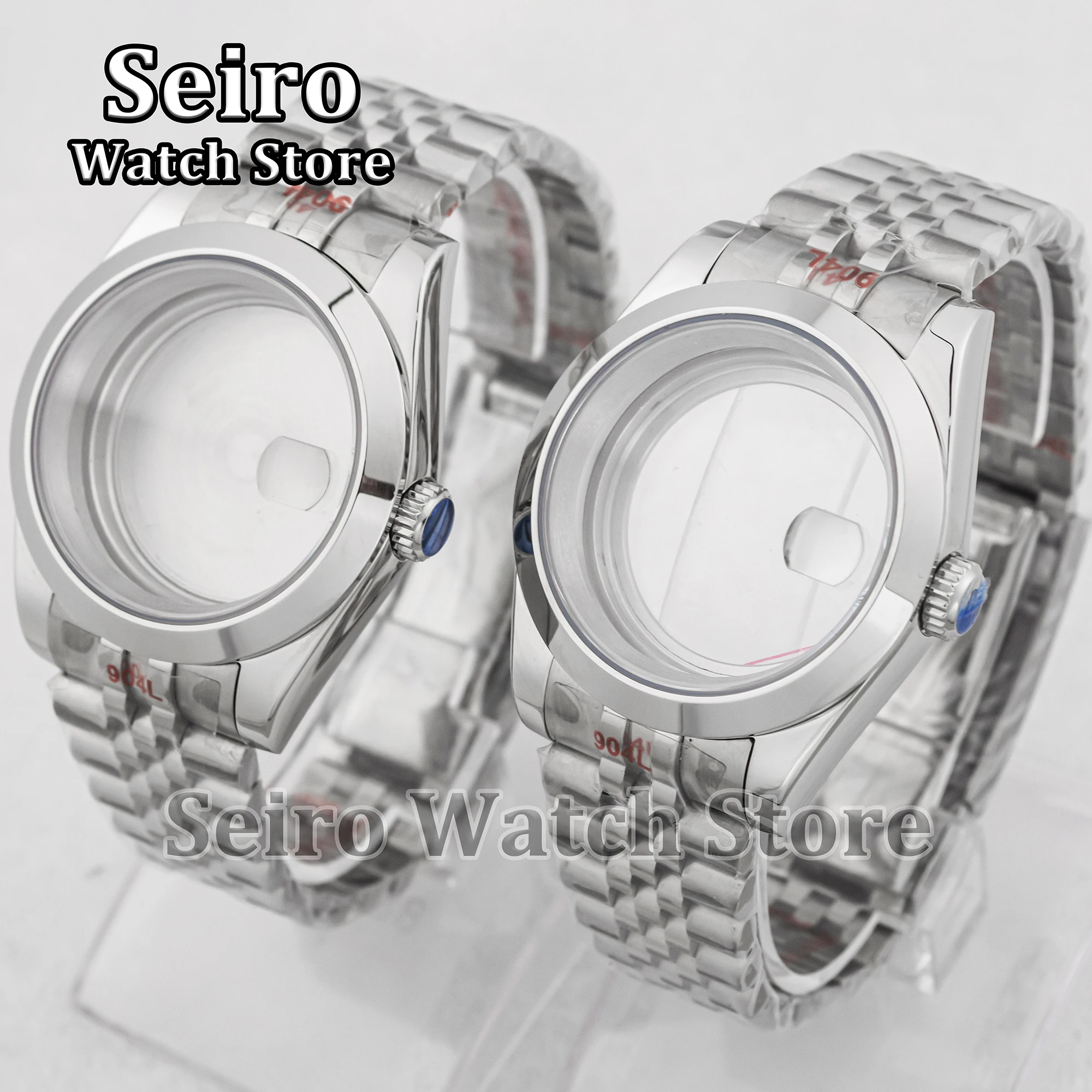 

Datejust 36MM/39MM Watch Case Jubilee Strap Sapphire Glass Silver Stainless Steel 100M Waterproof Watch Parts for NH36 Movement