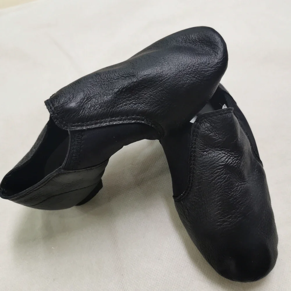 

Кроссовки без шнуровки для малышей, танцевальная обувь из натуральной свиной кожи для маленьких детей, черные, коричневые спортивные ботинки для девочек, обувь для джазовых танцев