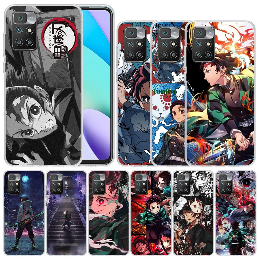 Demon Slayer Tanjiro Soft Cover for Redmi 12 12C 10 10A 10C 9 9A 9C 9T Print Phone Case 8 8A 7 7A K20 6 Pro 6A S2 K40 Pattern