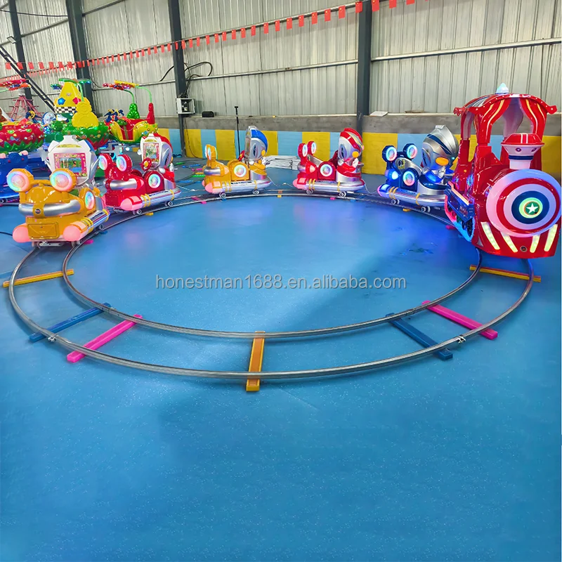 Children Set Indoor Toy  Amusement Park Outdoor Ride on Train with Track for Kids Electricpromote Sales - view 4