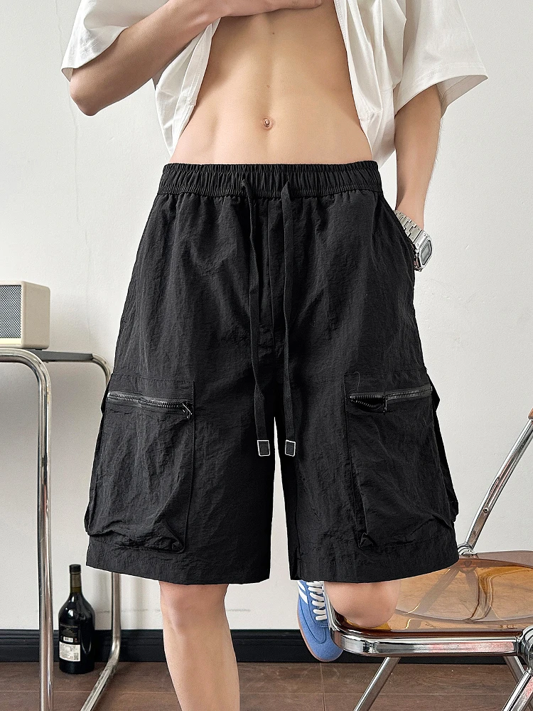 

Повседневные молодежные мужские рабочие брюки-карго, летние, дышащие, прямого кроя, длиной до колена, в стиле ретро, американский уличный стиль