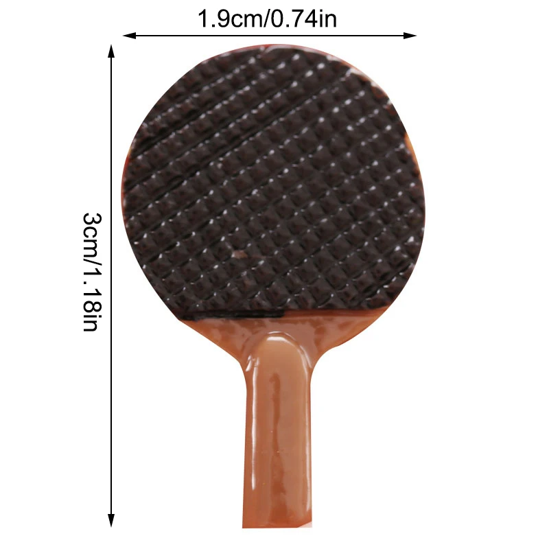 1Set Dollhouse Miniature Simulation Table Tennis Racket Model DIY Accessories DollHouse Furniture Toys