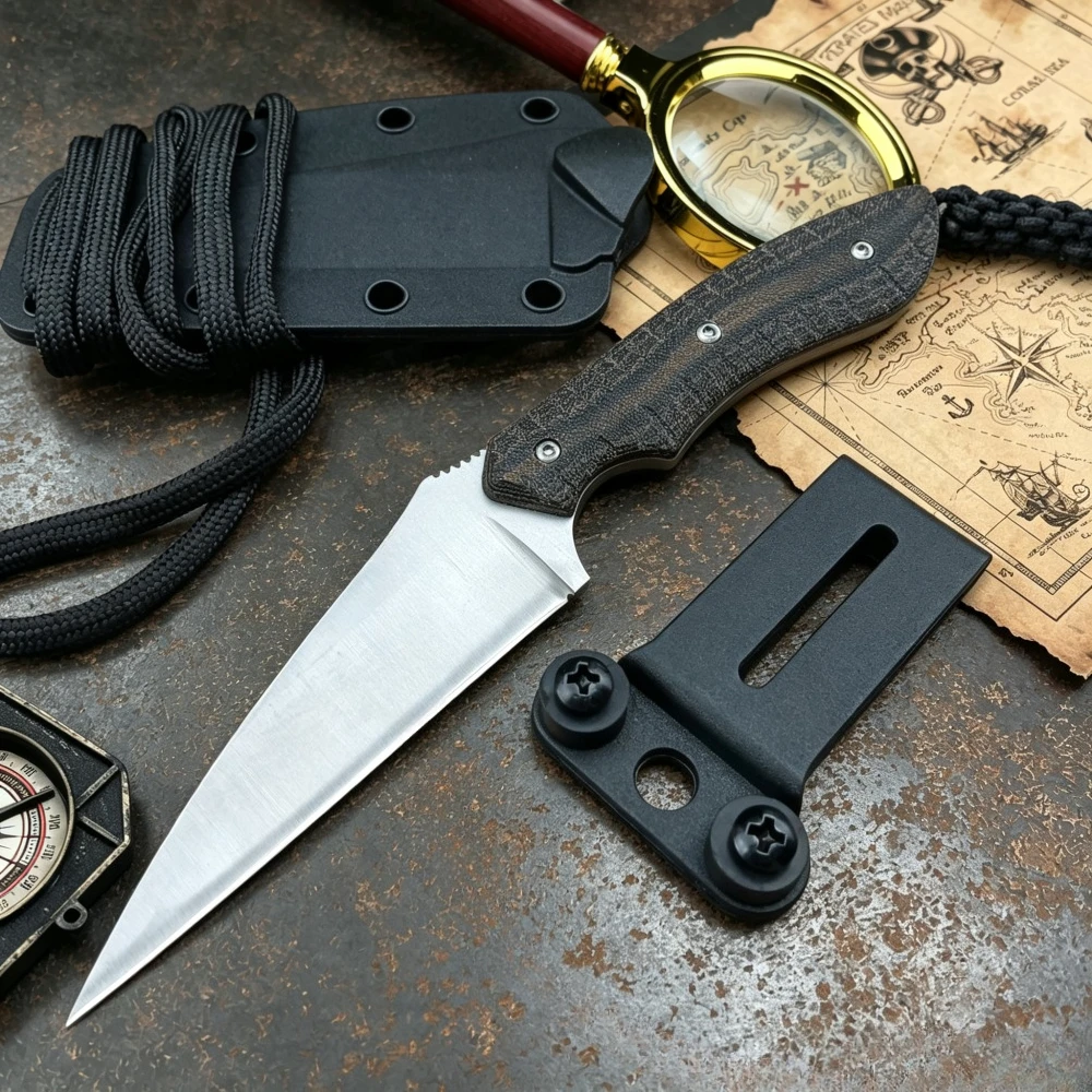 高硬度2388キャンプ用固定刃ナイフ(シース付き)—切断、救 - Bushcraft Knife Fixed のレビューと価格