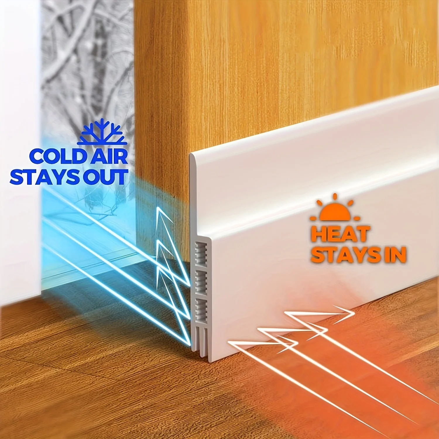 

1 silicone door windproof plug, waterproof door sweep - bottom sealing strip of heat-insulated door, sound insulation