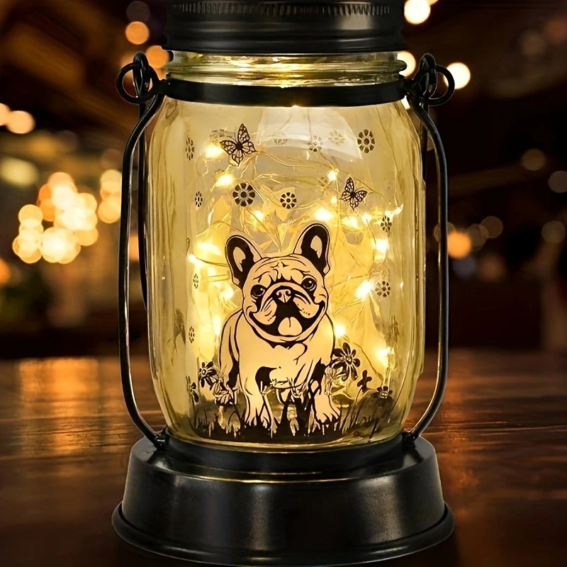 

French Bulldog Solar Lamp - Waterproof Hanging Garden Light, Solar-powered & Durable | For Dog/Pet Lovers, Dog Mothers | Birthda