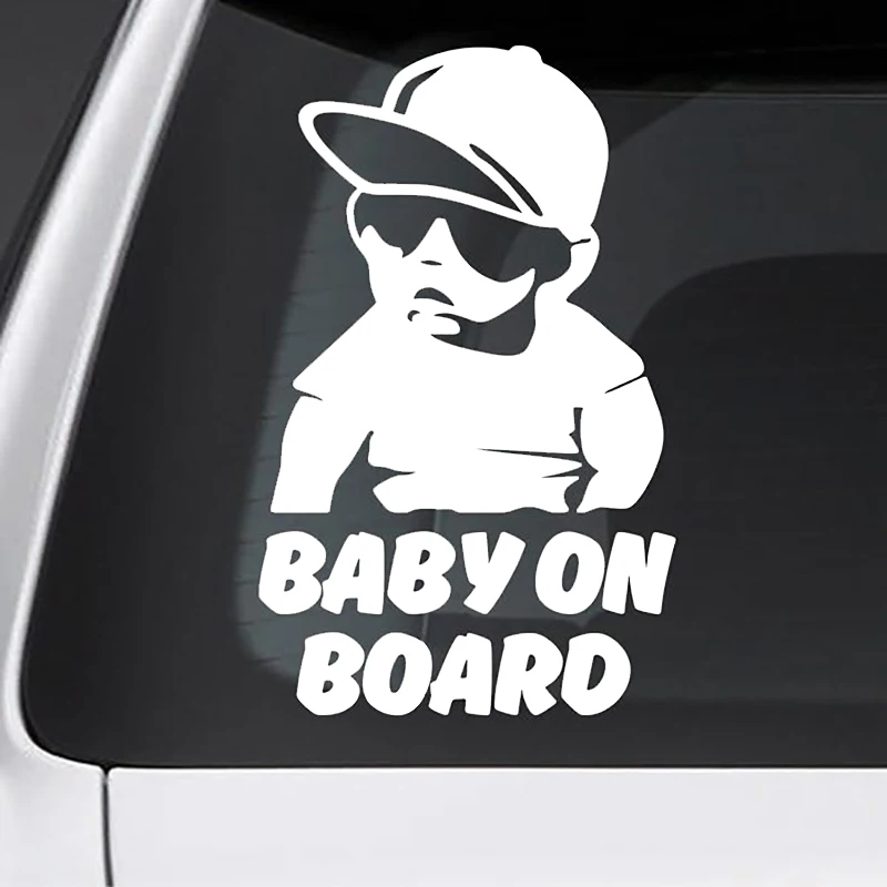 S62302# Baby on Board Car Sticker Die-Cut Vinyl Decal Waterproof Auto Decors on Car Body Bumper Rear Window