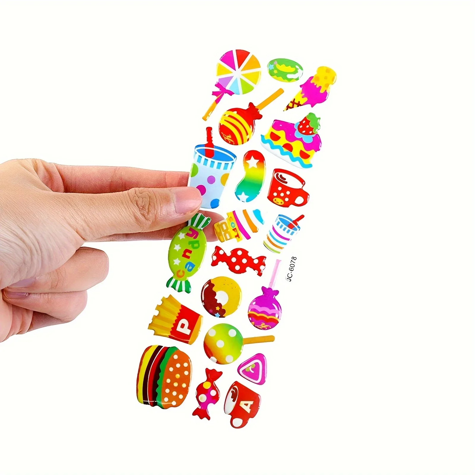 6pcs Food Stickers 3D Puffy Cartoon Cake Stickers For Diy Craft Scrapbook Notebook Label Party Decor Refrigerator ZSY