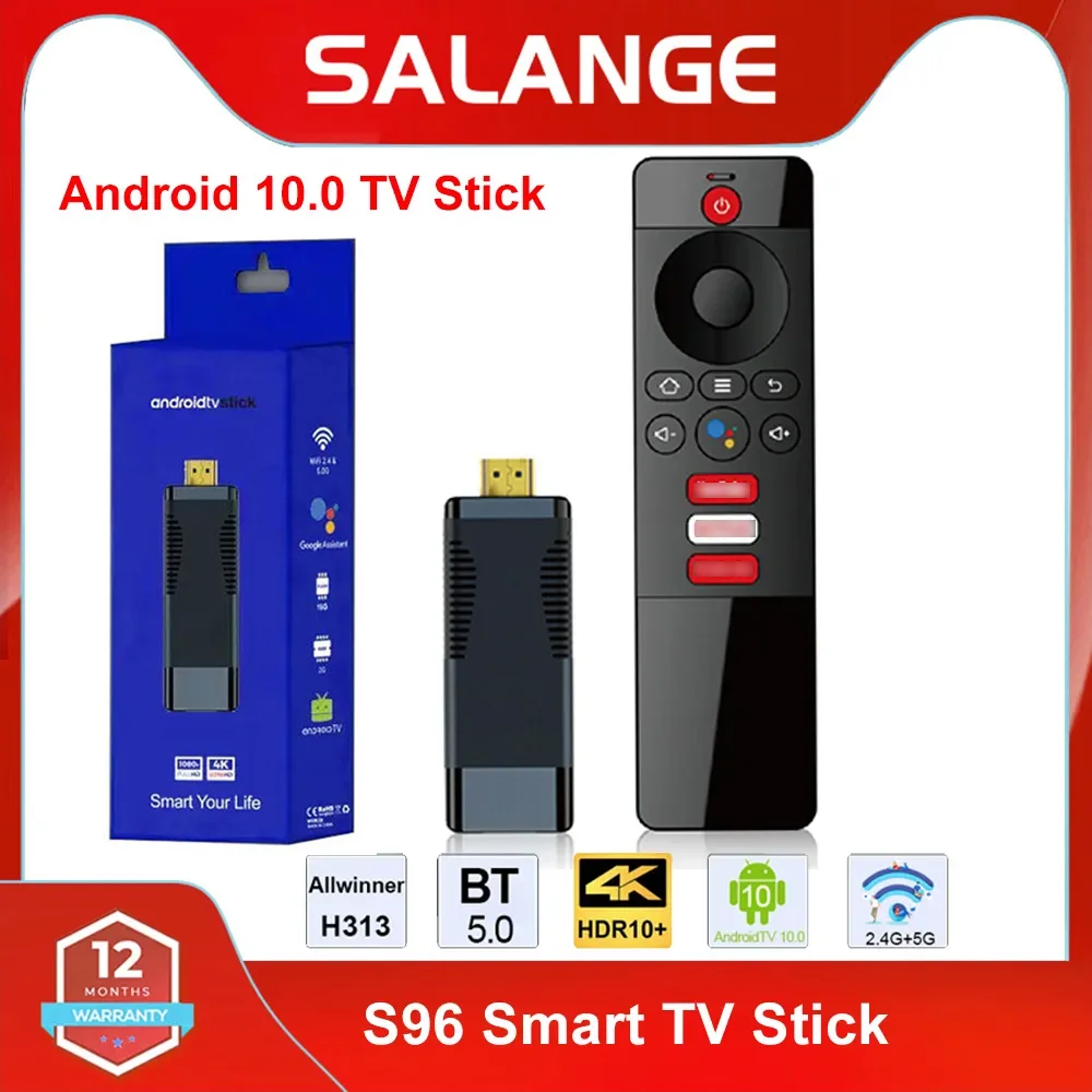 

Mini Smart TV Stick Android 10 4K Smart Android TV Box 2.4G/5G Dual WiFi Smart TV Box H.265 Media Player TV Receiver Set Top Box