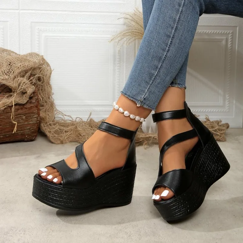 

Women Fashion Wedge Sandals Summer Woman Casual Non-slip Peep Toe Shoes Elegant Platform Sandals