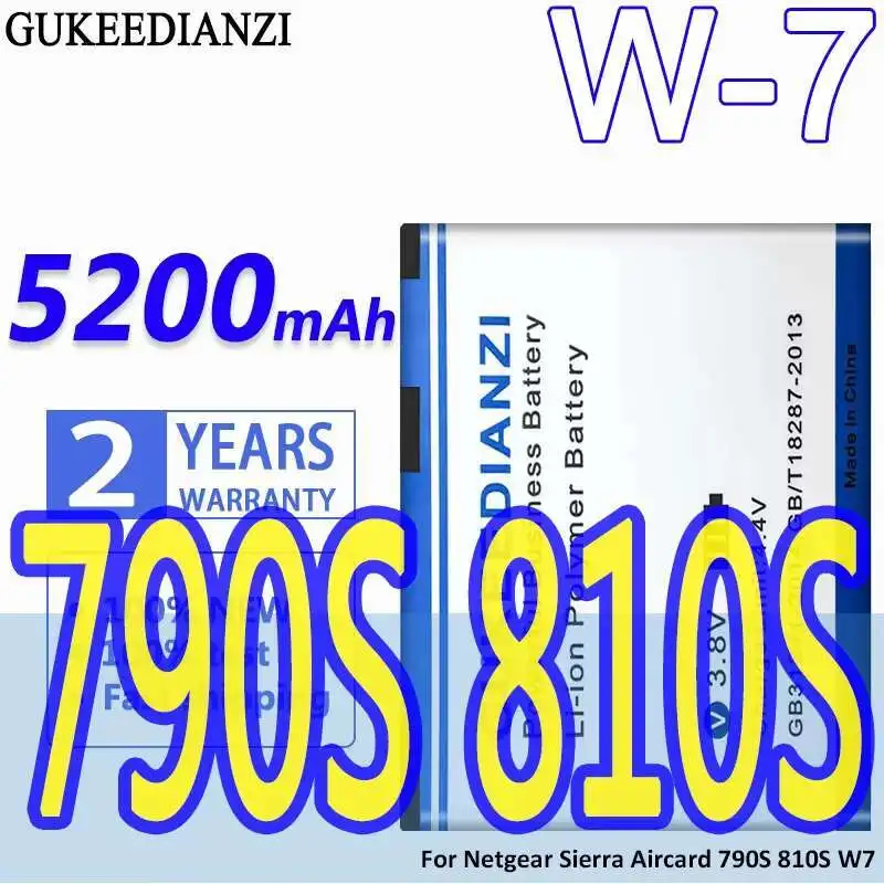 

Экологически чистый аккумулятор для маршрутизатора Netgear Sierra Aircard 790S 810S W7 W-7, 5200 мАч