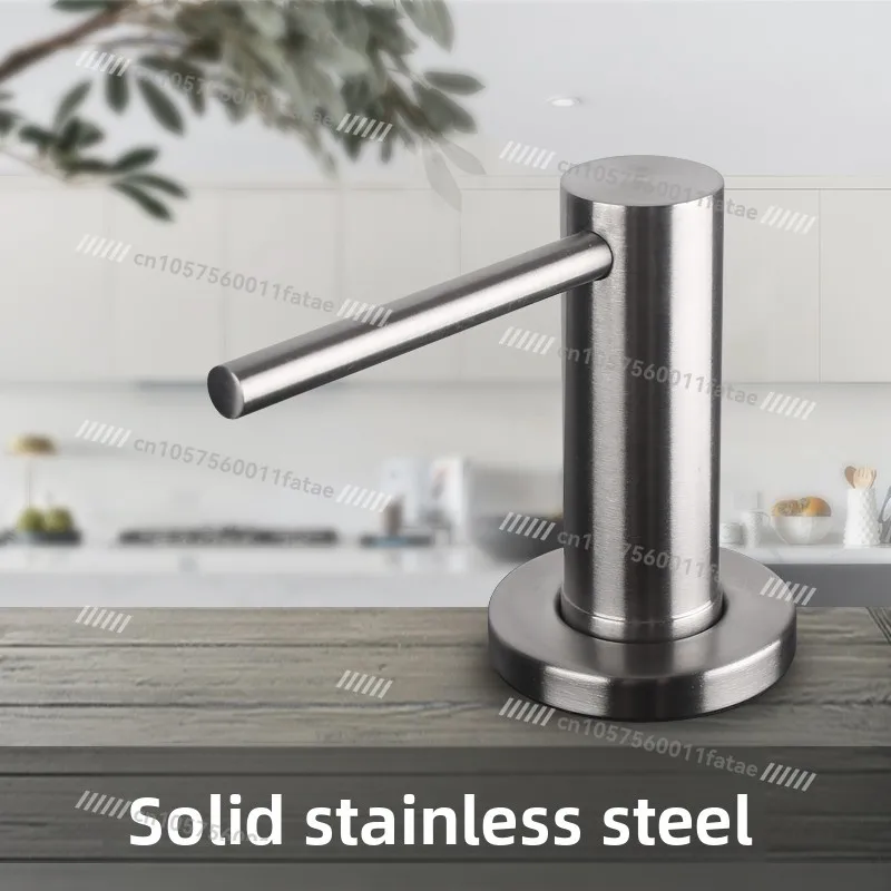 

Extended Reach Solid Stainless Steel Sink Soap Dispenser for Kitchen Dish Soap Pump with Long Tube