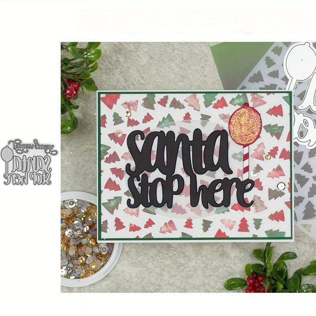Neue Weihnachtssatz-Metall-Stanzform, geeignet für Hintergrunddekoration, Grußkarten, Scrapbook-DIY-Produktion